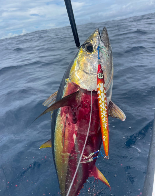 "Torpedo" Bones XL Deep Drop Orange Glow/UV Slow Pitch Jig